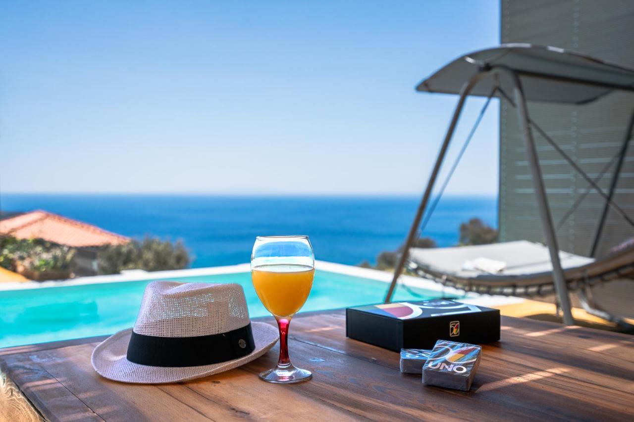 Seaview Villa Mirthios Panorama With Private Swimming Pool And Bbq! Плакиас Экстерьер фото