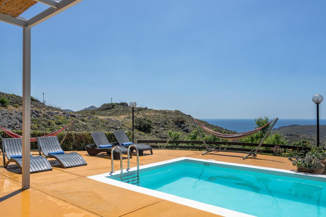 Seaview Villa Mirthios Panorama With Private Swimming Pool And Bbq! Плакиас Экстерьер фото