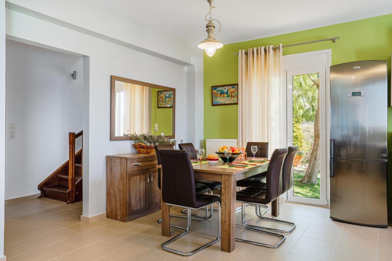 Seaview Villa Mirthios Panorama With Private Swimming Pool And Bbq! Плакиас Экстерьер фото