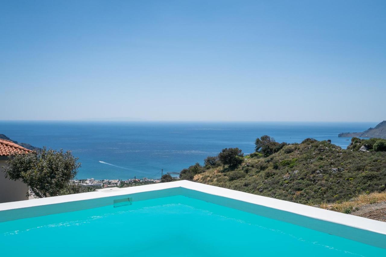Seaview Villa Mirthios Panorama With Private Swimming Pool And Bbq! Плакиас Экстерьер фото